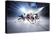 Collage from Hockey Players in Action-Eugene Onischenko-Stretched Canvas