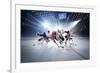 Collage from Hockey Players in Action-Eugene Onischenko-Framed Photographic Print