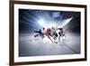 Collage from Hockey Players in Action-Eugene Onischenko-Framed Photographic Print