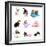 Collage from Several Cats Isolated on White-Yastremska-Framed Photographic Print