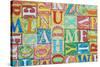 Collage Made of Colorful Alphabet Letters-Tuja66-Stretched Canvas