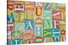 Collage Made of Colorful Alphabet Letters-Tuja66-Stretched Canvas
