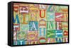 Collage Made of Colorful Alphabet Letters-Tuja66-Framed Stretched Canvas
