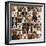 Collage Of 36 Dog Heads-Life on White-Framed Premium Giclee Print