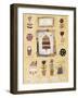 Collage of Bees and Hive-Hope Street Designs-Framed Giclee Print