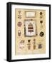 Collage of Bees and Hive-Hope Street Designs-Framed Giclee Print