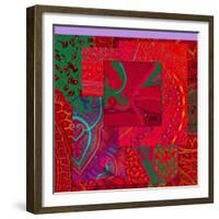 COLLAGE OF COLOR-Linda Arthurs-Framed Giclee Print