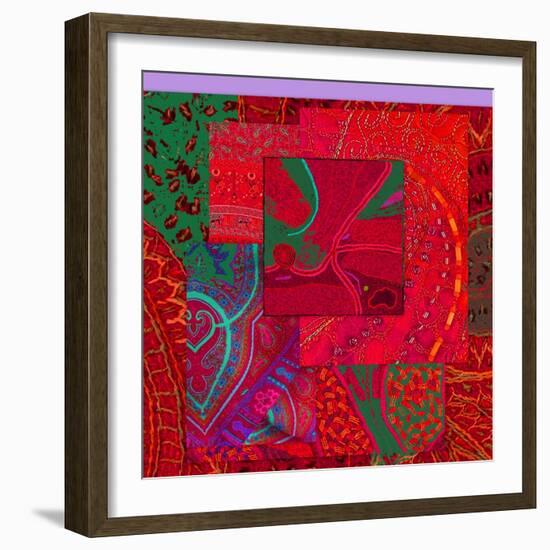 COLLAGE OF COLOR-Linda Arthurs-Framed Giclee Print