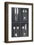 Collage of Cutlery Images on Rustic Style Background-Veneratio-Framed Photographic Print