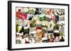 Collage of Different Snapshots of Different Landmarks and Scenes of Paris with Filter Effect-nito-Framed Photographic Print