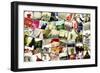 Collage of Different Snapshots of Different Landmarks and Scenes of Paris with Filter Effect-nito-Framed Photographic Print