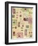 Collage of Flowers and Scraps of Material-Hope Street Designs-Framed Giclee Print