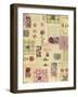 Collage of Flowers and Scraps of Material-Hope Street Designs-Framed Giclee Print