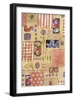 Collage of Flowers and Scraps of Material-Hope Street Designs-Framed Giclee Print