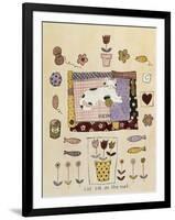 Collage of Flowers, Fish, Mice and Yarn-Hope Street Designs-Framed Giclee Print