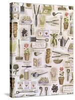 Collage of Gardening Items-Hope Street Designs-Stretched Canvas