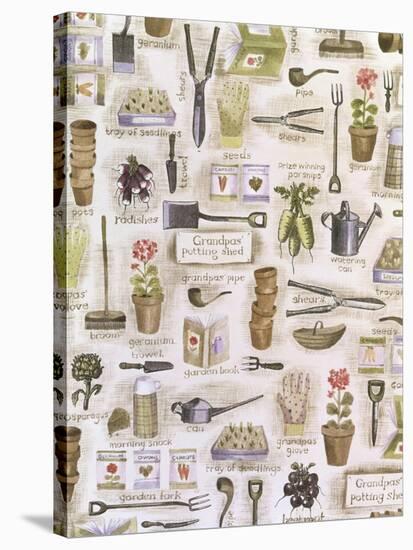 Collage of Gardening Items-Hope Street Designs-Stretched Canvas