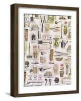 Collage of Gardening Items-Hope Street Designs-Framed Giclee Print