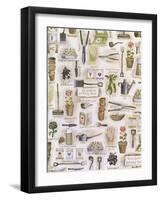 Collage of Gardening Items-Hope Street Designs-Framed Giclee Print