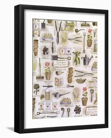 Collage of Gardening Items-Hope Street Designs-Framed Giclee Print