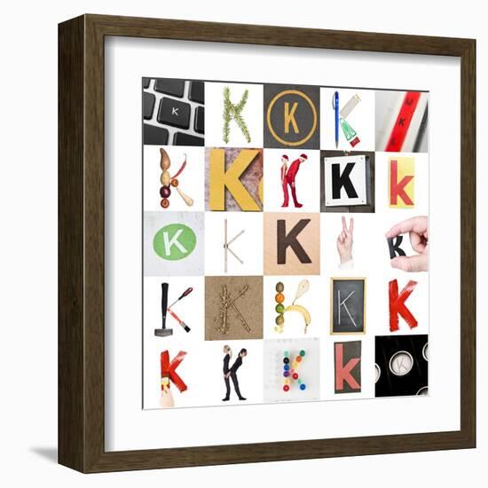 Collage Of Images With Letter K-gemenacom-Framed Art Print