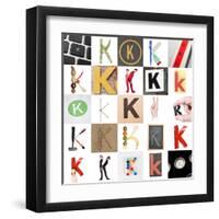 Collage Of Images With Letter K-gemenacom-Framed Art Print