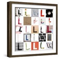 Collage Of Images With Letter L-gemenacom-Framed Art Print