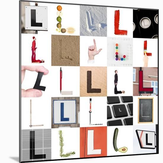 Collage Of Images With Letter L-gemenacom-Mounted Art Print