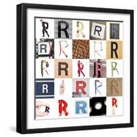 Collage Of Images With Letter R-gemenacom-Framed Art Print