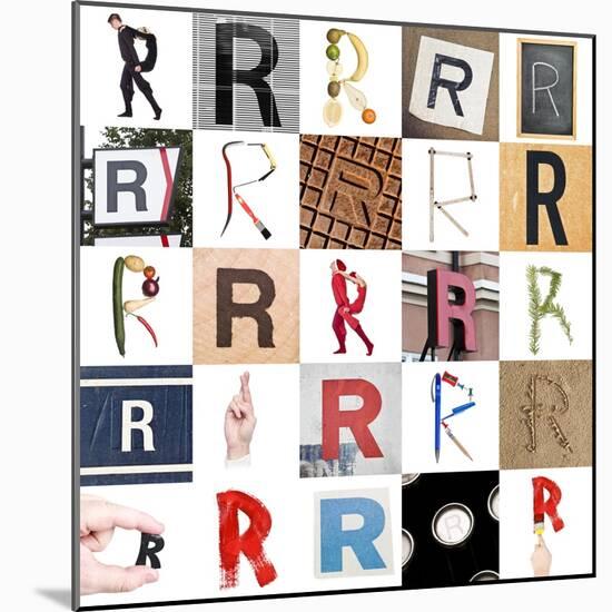 Collage Of Images With Letter R-gemenacom-Mounted Art Print