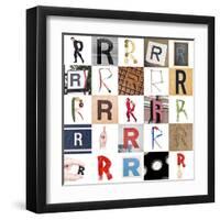 Collage Of Images With Letter R-gemenacom-Framed Art Print