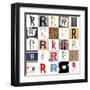 Collage Of Images With Letter R-gemenacom-Framed Art Print