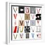 Collage Of Images With Letter V-gemenacom-Framed Art Print