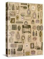 Collage of Items Found on Dressing Table-Hope Street Designs-Stretched Canvas