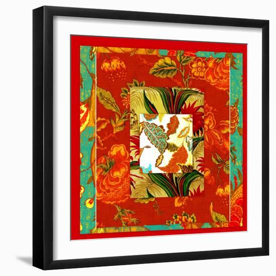 COLLAGE OF PATTERNS-Linda Arthurs-Framed Giclee Print