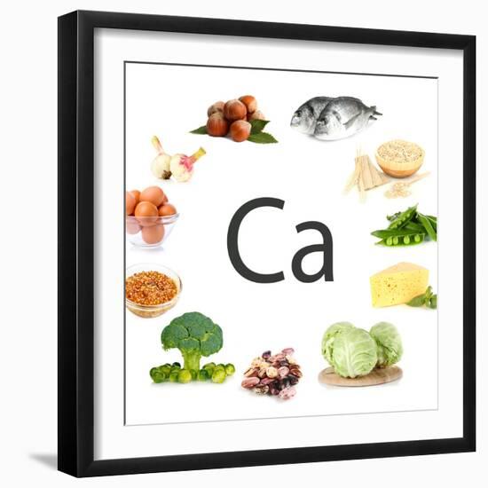 Collage Of Products Containing Calcium-Yastremska-Framed Premium Giclee Print