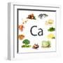 Collage Of Products Containing Calcium-Yastremska-Framed Art Print