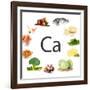 Collage Of Products Containing Calcium-Yastremska-Framed Art Print