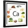 Collage Of Products Containing Calcium-Yastremska-Framed Art Print