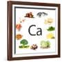 Collage Of Products Containing Calcium-Yastremska-Framed Art Print