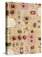 Collage of Strawberry Related Items-Hope Street Designs-Stretched Canvas