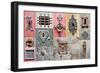 Collage Of The Fragments Old Doors-plotnikov-Framed Art Print