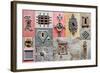 Collage Of The Fragments Old Doors-plotnikov-Framed Art Print