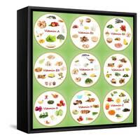 Collage Of Various Food Products Containing Vitamins-Yastremska-Framed Stretched Canvas