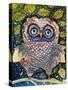 Collage Owl-Oxana Zaika-Stretched Canvas