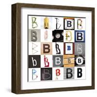 Collage With 25 Images With Letter B-gemenacom-Framed Art Print