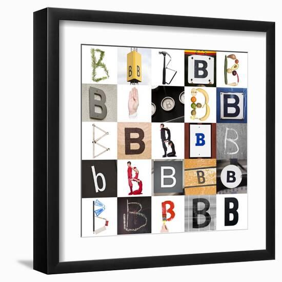 Collage With 25 Images With Letter B-gemenacom-Framed Art Print