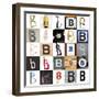 Collage With 25 Images With Letter B-gemenacom-Framed Art Print