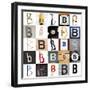 Collage With 25 Images With Letter B-gemenacom-Framed Art Print