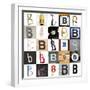 Collage With 25 Images With Letter B-gemenacom-Framed Art Print